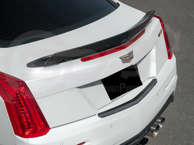 2015-2019 CADILLAC ATS / ATS-V COUPE | FACTORY STYLE CARBON FIBER REAR TRUNK DECKLID APPLIQUÉ INSERT TRIM REPLACEMENT